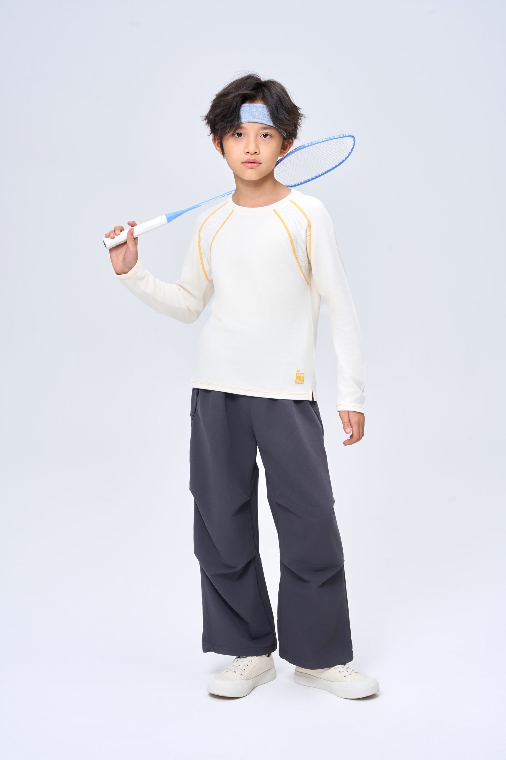 Warm Ginger Color Block Breathable Mesh Thermal Top - Image 5