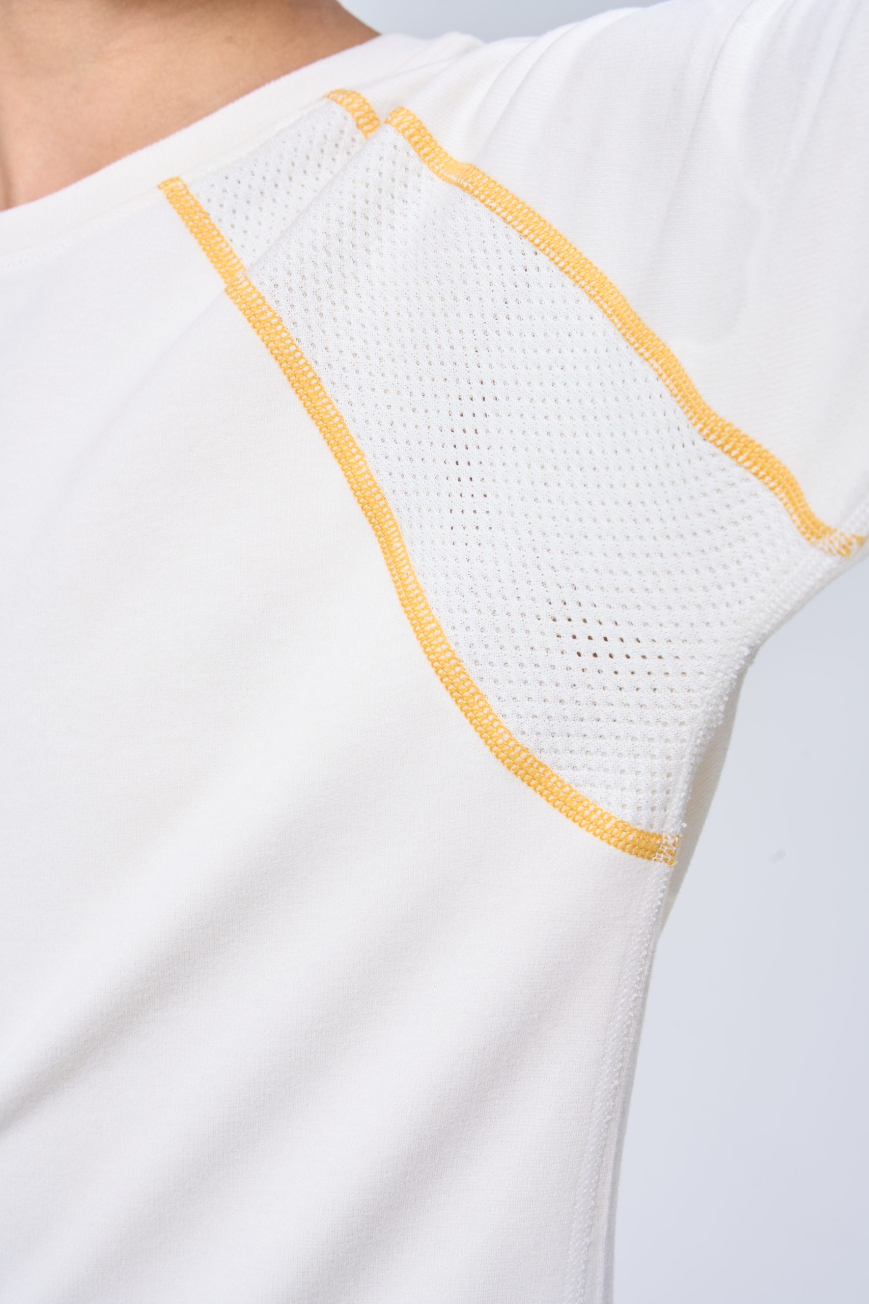 Warm Ginger Color Block Breathable Mesh Thermal Top - Image 12