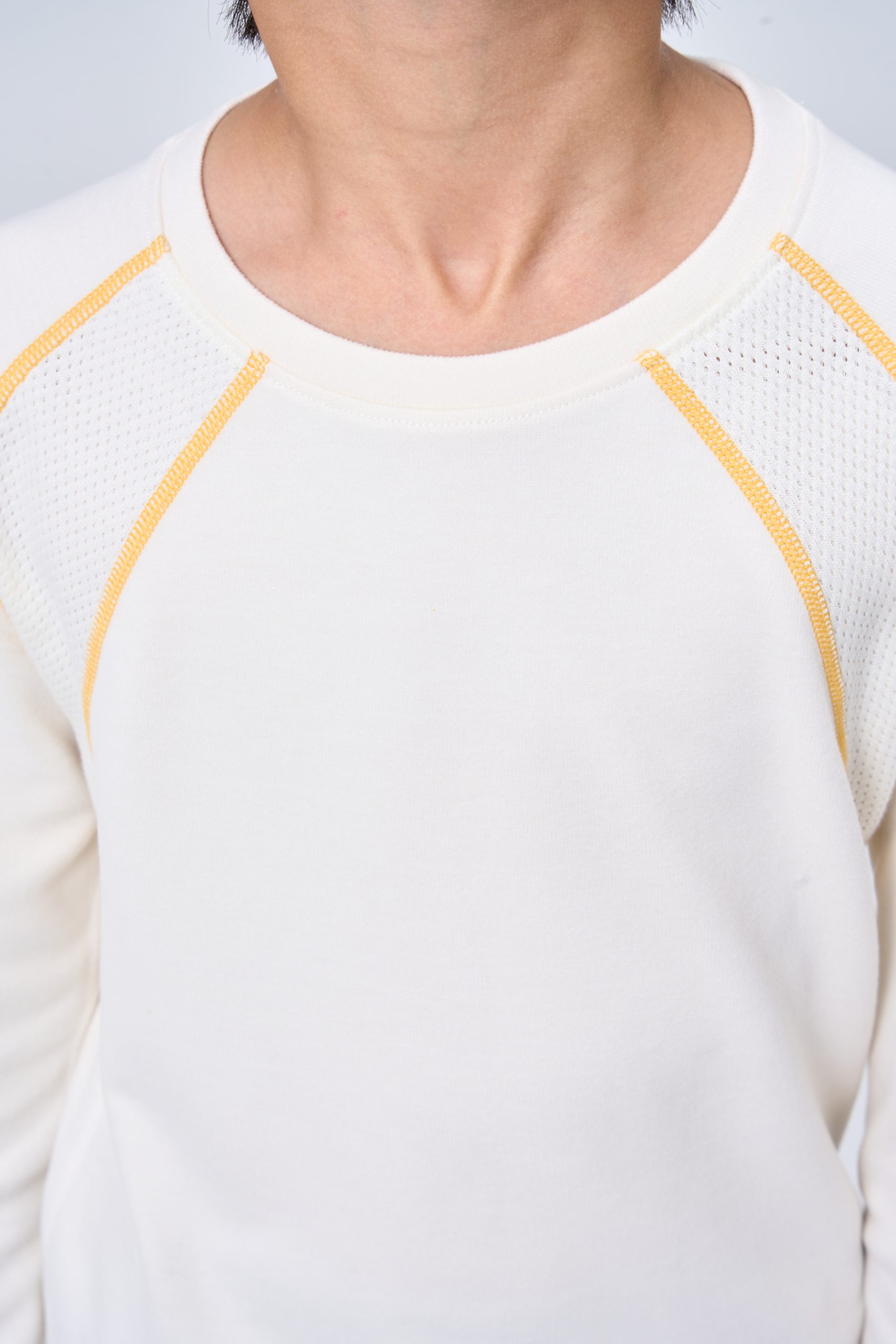Warm Ginger Color Block Breathable Mesh Thermal Top - Image 8