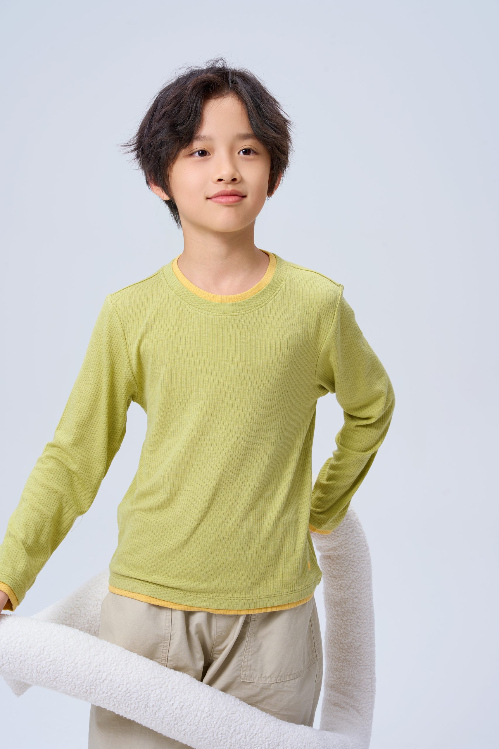 kids woolblend basic shirt - Image 2
